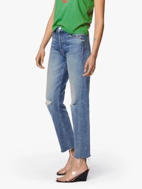 MOTHER The Tomcat Ankle Fray The Last Supper Destroyed Distressed High Rise Jean